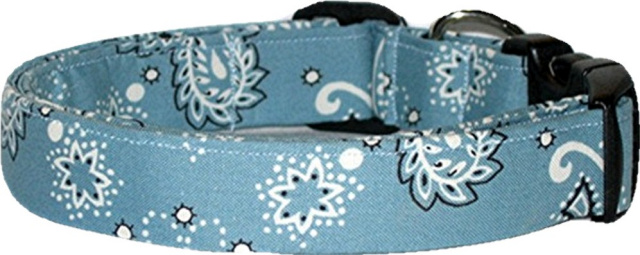 Light Blue Bandana Handmade Dog Collar
